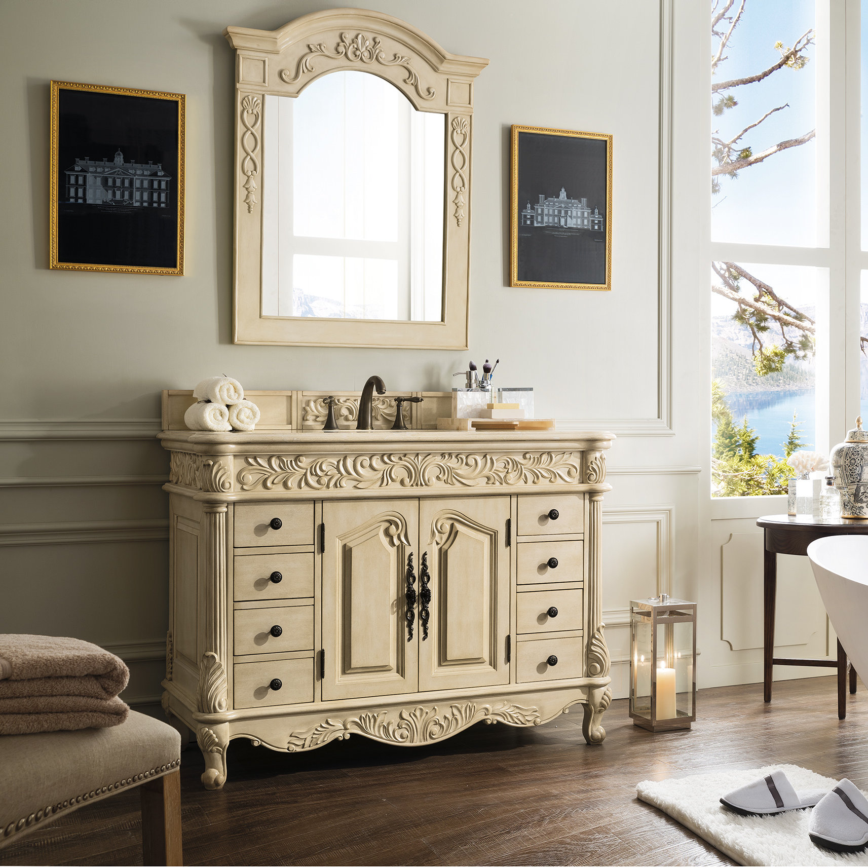 James Martin Furniture Parchment 48 Quot Single Light Wood